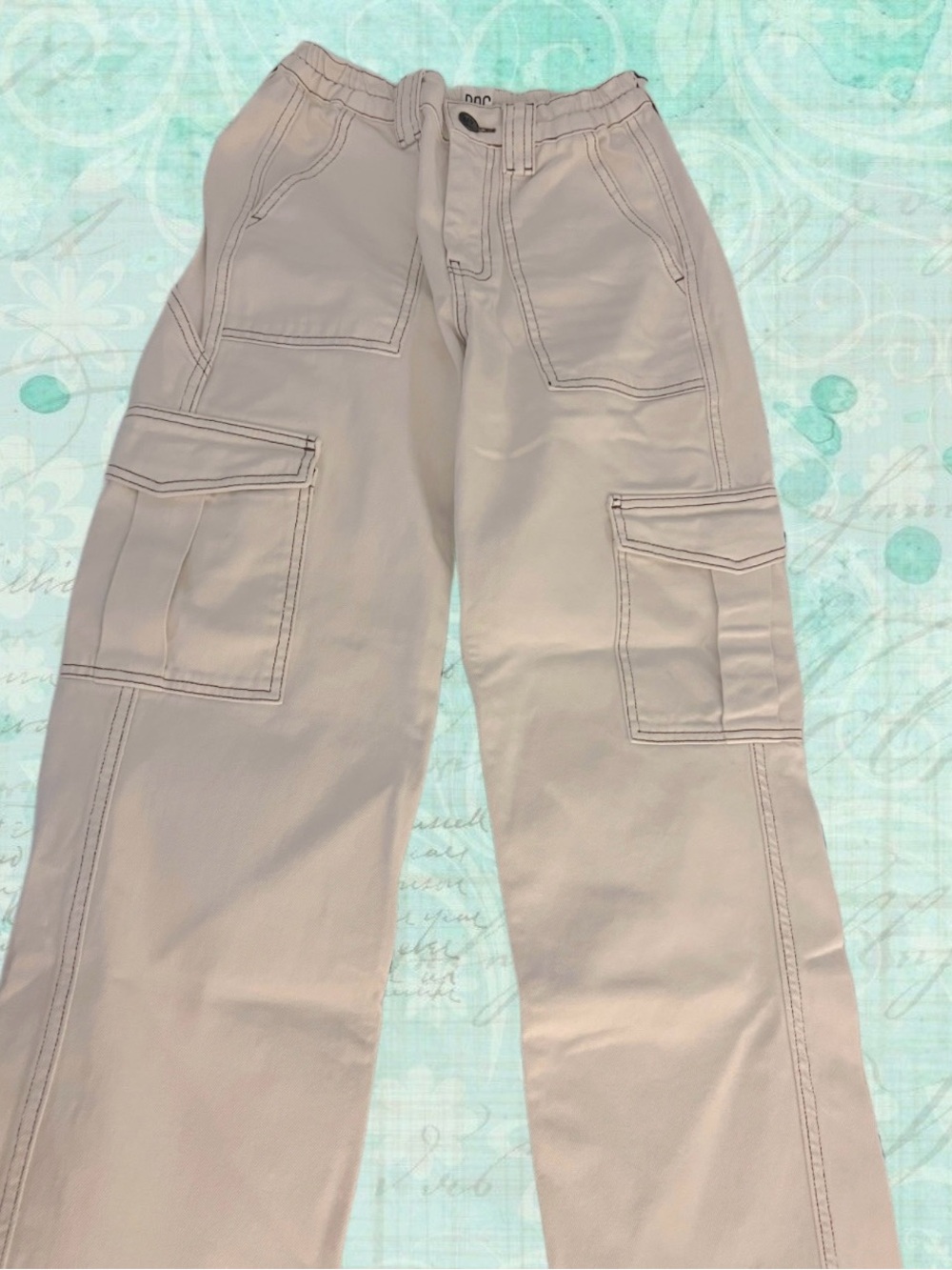 BDG Cream High-Waist Cargos
